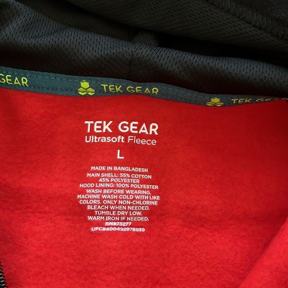 NWT Boundless zipper Jacket and Hoodie Tek Gear Ultra-soft Fleece Size L - Picture 5 of 10